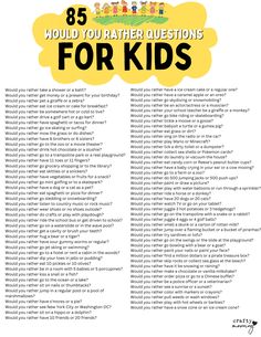 85 Would You Rather Questions for Kids Good Would U Rather Questions, Would U Rather Question, Would You Rather Teacher Edition, Would You Rather School Edition, Would U Rather Question For Teens, Would You Rather Questions, Pumpkin Drawing, Vanilla Milkshake, Funny Questions