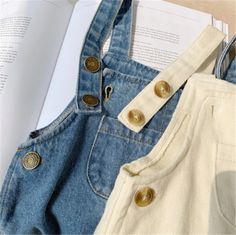 Dress your little one in classic style with our Denim Suspender Trousers! Made from soft and durable denim fabric, these trousers feature adjustable suspenders for a cute and versatile look. Perfect for playdates or special occasions, they offer both comfort and charm with their relaxed fit and timeless design. Material: Cotton. Color: Beige, Blue. Overalls Summer, Denim Suspenders, Toddler Jumpsuit, Baby Snowsuit, Kids Overalls, Trendy Jeans, Toddler Romper, Boys Denim, Overalls Pants