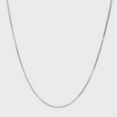 Accessorize both everyday or party looks with this Sterling Silver Herringbone Chain Necklace from A New Day™. This chain necklace features a timeless herringbone design in a sterling silver finish for a beautiful look that goes well with casual or dressy outfits. Made from nickel-free metal to suit most skin types, this necklace comes with a lobster-claw clasp closure for secure and easy fastening. 

A New Day™: Style that goes wherever you do. Modern Snake Chain Necklace For Formal Occasions, Classic Silver Snake Chain Necklace, Formal Silver Snake Chain Necklace, Herringbone Chain, Herringbone Design, Dressy Outfits, Jewelry Cleaner, Party Looks, A New Day