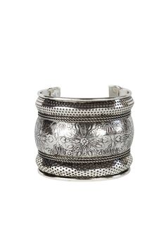 Floral Cuff Bracelet - Silver - Ten Thousand Villages Floral Cuff Bracelet, Floral Cuff, Chain Scarf, Unique Handcrafted Jewelry, Medical Insurance, Ten Thousand, Ethical Jewelry, Cuff Rings, Accessories Bags Purses