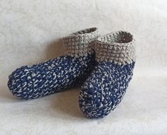 Crochet unisex wool slippers /Eco-friendly socks /Size USA 9-10 ,shoes | eBay