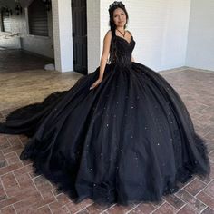 Black Glitter Quinceanera Dresses Sweet 16 Spaghetti Straps Party Prom Ball Gown.  "This pin contains affiliate links, which means I may earn a commission at no cost to you extra for you".   #affiliate #advertising" Black 15 Dresses Quinceanera Princess, Black Sparkle Quinceanera Dresses, Sparkly Black Quinceanera Dresses, Quinceanera Dresses Black Couture Candy, Glitter Quinceanera Dresses, Black Quince Dress Quincedresses.com, Black Sweet 16, Dresses Sweet 16, Black Quinceanera