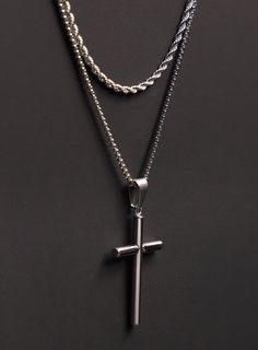 By popular demand we now offer the two most sold items that customers buy together and at a discount ($10 off buying them together). This set includes: -Stainless Steel Large Silver Cross necklace: ($38) -2mm Stainless Steel Rope Chain: ($32) BUY BOTH FOR $60 ($10 savings) Material:Stainless Steel Clasp: Lobster Clasp Chain thickness: -Rope Chain 2mm -Round Box 2mm Available Lengths for the sets: Rope 18 inch/Cross 20 inch Rope 20 inch/Cross 22 inch Rope 22 inch/Cross 24 inch Rope 24 inch/Cross Bamboo Cross, Large Cross Necklace, Necklace Set Silver, Silver Rope Chain, Stainless Bracelet, Mens Silver Jewelry, Silver Cross Necklace, Rope Chain Necklace, Silver Cross Pendant