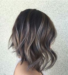 Brown Balayage Bob, Ash Brown Balayage, Short Hair Highlights, Balayage Bob, Black Hair With Highlights, Brown Balayage