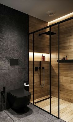 Ahead, get inspired by fifteen striking black bathrooms. Architecture Bathroom Design, Design Interior Baie, Architecture Bathroom, Bathroom Design Inspiration, Modern Bathrooms, Bathroom Design Decor