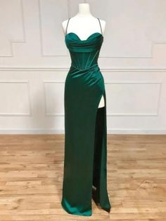 Green Corset, Formal Wedding Guest Dress, Formal Wedding Guests, Prom Dresses Simple, Green Evening Dress, Corset Dress Prom, Custom Size Dresses, Prom Dresses Online, Green Prom Dress