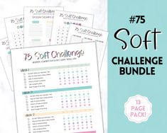 five medium sized printable calendars with the text'75 medium - size challenge '