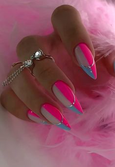 Manicure Summer 2024, Video Tik Tok, Pop Art Nails, August Nails, Nails 2024, Neon Nails