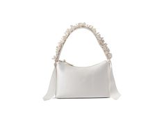 Loeffler Randall Evelyn Ruffle Handle Baguette - Shoulder Handbags : Cream : A simple yet impressive pick for everyday use, the Loeffler Randall Evelyn Ruffle Handle Baguette comes in a neutral color with an eye-catching ruffled top handle, a zippered closure, and one interior back wall card slot. Textile construction. Dustbag included. Imported. Measurements: Bottom Width: 10 in Depth: 2 1 4 in Height: 6 in Handle Length: 18 in Handle Drop: 8 in Weight: 10 oz Ruffled Top, Loeffler Randall, Ruffle Top, Neutral Color, Shoulder Handbags, Product Reviews, Neutral Colors, Top Handle, Dust Bag