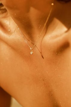 14K GoldDiamond Carat Weight: 0.10Length: 16"-18" Made in Los Angeles Grad Necklace, Diamond Jewlery, Dainty Gold Jewelry, White Gold Pendant Necklace, Dainty Diamond Necklace, Jewelry Tattoo, Classy Jewelry, Jewelry Essentials, Jewelry Lookbook