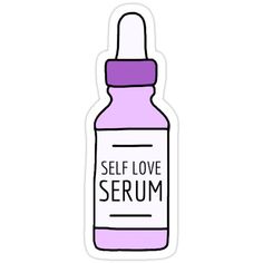 a purple bottle with the words self love serum on it