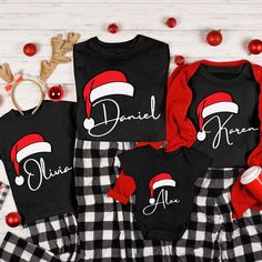 Matching Family Christmas Shirts Christmas Custom Name Initial Shirt Custom Christmas Tee Family Christmas Shirt Christmas Group Shirt This soft unisex tee brings a new take on everyday comfort. Made from super soft material, this T-shirt is made from 100% cotton in solid colors.  --Shoulders are trimmed with twill tape for added durability. There are no side seams. The collar is ribbed to prevent damage from twisting. --Sweatshirt feels cozy and is the perfect choice for those colder months. Ma Family Matching Holiday Crew Neck Tops, Black Long Sleeve Christmas Shirt, Family Matching Christmas Shirt With Letter Print, Family Matching Long Sleeve Christmas T-shirt, Family Matching Holiday Shirt With Crew Neck, Black Top As Christmas Gift, Christmas Holiday Crew Neck Shirt, Family Matching Christmas T-shirt With Letter Print, Family Matching Christmas T-shirt With Graphic Print