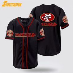 a baseball jersey with the number four on it, and an image of a san francisco giants