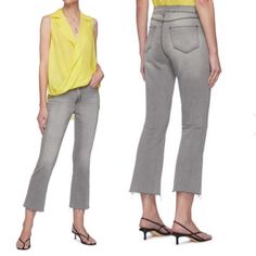 Executed In A High-Rise, Cropped Silhouette And Falling To A Flared Leg, These Kendra Jeans By L'agence Are A Subversive Update To Your Denim Collection. Streamlined And Versatile, This Pair Will Finish Your Contemporary Curations With A Modern Sense Of Femininity. Grey Washed Denim Treatment: Whiskering Zip Fly Five Pockets Belt Loops 88% Cotton, 11% Polyester, 1% Spandex Stock Photo Is Similar Related To The Other Photos Are Of Exact Item Being Sold. I Ship Daily Or 2 Business Day. Comment Any Pleated Pants High Waisted, Night Work, Tan Legs, Sailor Pants, Resort Vacation, Cropped Wide Leg Pants, Flowy Pants, Wide Leg Linen Pants, Denim Collection