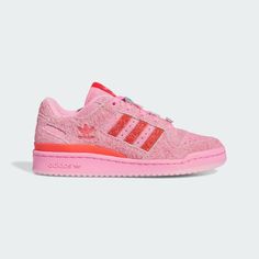 Elevate Your Sneaker Game With These Women's Adidas Forum Low Cl "The Grinch" Shoes In Bliss Pink. The Iconic Silhouette Features A Low Top Shoe Shaft Style With A Lace-Up Closure For A Secure Fit. The Upper Material Is Made Of Premium Suede, Making It Durable And Stylish. These Athletic Sneakers Are Perfect For Women Who Are Always On The Go. The Rubber Outsole Material Provides Traction And Stability, While The Standard Shoe Width Ensures A Comfortable Fit. The Adidas Forum Low Cl "The Grinch" Adidas Forum Low Cl, Grinch Shoes, Der Grinch, Iconic Christmas, Le Grinch, Adidas Forum Low, Forum Low, Cindy Lou Who, Adidas Forum