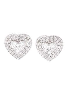 Bandiera Jewellers Heart Shape Diamond Earrings 0.47ct. Stud earrings in 18Kt white gold; heart shaped with 0.47cts. of diamonds. Diamonds quality is SI1 to VS2 and F G color. Heart Shaped Diamond Earrings, Diamond Accessories, Cushion Diamond, Heart Shaped Diamond, Square Diamond, Oval Cut Diamond, Diamond Hoop Earrings, Princess Diamond, Womens Wedding Bands