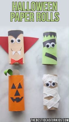 halloween paper roll crafts for kids to make