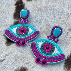 New Rhinestones Eyes Beaded Drop Earrings Features: Seed Bead + Rhinestone Evil Eye Earrings. 2.5" Post Style. Felt Backing. **Free People Urban Outfitters Bohemian Hippie Cowgirl Southwest Western Beachy Summer Beaded Earrings Bohemian Embellished Beaded Earrings, Pink Beaded Crystal Earrings For Party, Pink Teardrop Beaded Earrings For Party, Bohemian Embellished Beaded Earrings For Party, Pink Beaded Teardrop Jewelry, Pink Teardrop Beaded Jewelry, Pink Bohemian Jeweled Jewelry, Bohemian Pink Jeweled Jewelry, Pink Beaded Drop Crystal Earrings