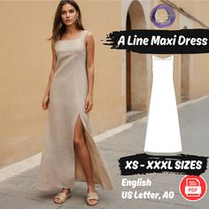 a line midi dress xs - xxxl sizes english us letter, 40