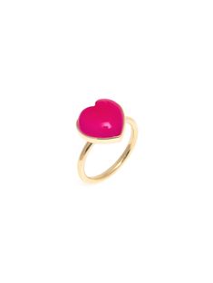 Chalcedony 18K Yellow Gold Stone Carat: 5ct Size: 12mm Designed & Handmade US & Brazil Pink Heart Ring, Pink Heart Rings, Pink Chalcedony, Cool Wedding Rings, Gold Stone, Artistic Jewelry, Pink Heart, Earings Piercings, Jewelry Branding