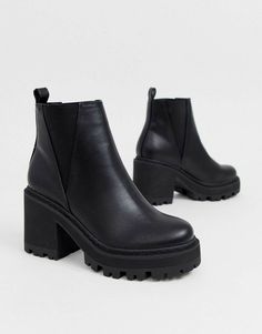 Chunky Chealse Boots, Black Chunky Boots, Chunky Black Boots, Chunky Chelsea Boots, Chunky Ankle Boots, Shoes Chunky, Heeled Chelsea Boots