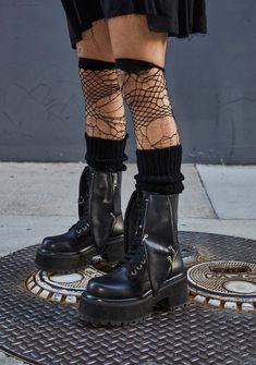 cuz you're full of stories. These boots have a vegan leather construction, attached pierced bunny ears, front lace-ups, and side zipper closures. Current Mood Clothing, Grunge Boots, Worker Boots, Free Socks, Rabbit Ears, Bunny Ears, Current Mood, Dolls Kill, Bunny Rabbit