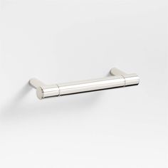 an image of a chrome door handle on a white background