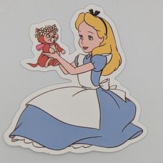 Alice In Wonderland Sticker Alice In Wonderland Stickers, Stickers Disney, Jeep Stickers, Alice In Wonderland Disney, Painting The Roses Red, Pusheen Cat, Green Sticker, Blue And White Style, Heart Stickers