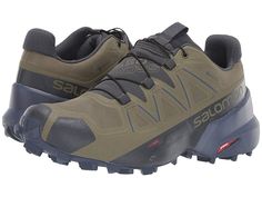 Salomon Speedcross 5 GTX(r) Women's Shoes Burnt Olive/Crown Blue/India Ink Low-top Impact Resistant Hiking Running Shoes, Low-top Impact Resistant Running Shoes For Hiking, Low-top Gore-tex Trail Running Shoes With Vibram Sole, Rugged Gore-tex Trail Running Shoes With Impact Resistance, Impact Resistant Lace-up Sneakers For Trail Running, Shock Absorption Low-top Sneakers For Outdoor Work, Low-top Trail Running Shoes With Shock Absorption, Casual Impact Resistant Running Shoes For Trail, Lace-up Trail Running Shoes With Shock Absorption For Hiking