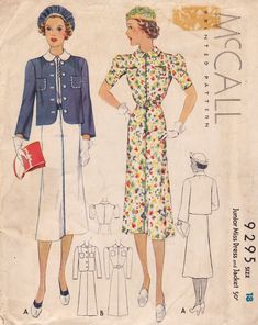 a vintage sewing pattern for a dress and jacket