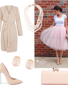 Claire Blush Pink Soft Tulle Skirt - Below Knee Midi