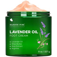 PRICES MAY VARY. premiumFoot Cream – Majestic Pure Lavender Oil Warming Foot Cream is formulated with skin loving ingredients such as Lavender Oil, Peppermint Oil, and Shea Butter to soften and moisturize dry rough skin. It contains No Harmful Chemicals and can be used by Men & Women Warming Foot Cream – Relax while massaging the Lavender Oil Foot Cream into the skin. The cream creates a warming sensation that helps you unwind while pampering those tired feet. Excellent Foot Massage Cream – Lave Foot Cream, Moisturizer For Dry Skin, Cream Lotion, Lavender Oil, Tea Tree Oil, Skin Moisturizer, Shea Butter, Peppermint, Beauty And Personal Care