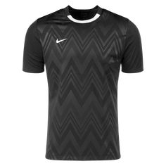 Nike Challenge V Jersey. Gear up your team for victory. Lightweight and slim fit. Embroidered Nike logo. Mesh back panel. Dri-FIT technology for cool comfort. 100% polyester. Nike Black T-shirt For Sports Season, Black Breathable Dri-fit T-shirt, Black Team Logo Jersey Sportswear, Black Sportswear Jersey With Team Logo, Black Dri-fit Sports Jersey, Black Jersey T-shirt With Logo Print, Black Sports Jersey With Team Name, Black Dri-fit Sportswear Jersey, Black Sportswear T-shirt For Sports Events