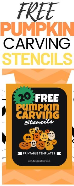 free printable pumpkin carving stencils for kids to use on crafts and projects