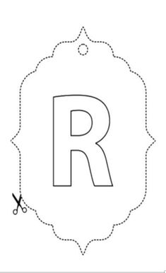 the letter r is for scissors and it's cut out to be used as a coloring