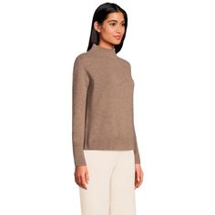 Add a luxe look to your casual wardrobe with this women's Lands' End cashmere funnel neck sweater. Click on this WOMEN'S GUIDE to find the perfect fit and more! Add a luxe look to your casual wardrobe with this women's Lands' End cashmere funnel neck sweater. Click on this WOMEN'S GUIDE to find the perfect fit and more! FEATURES Inner Mongolian 2-ply cashmere feels softer over time Straight hem Ribbed cuffs Long sleeves Funnel neckFIT & SIZING Straight fit 23-in. length from shoulder to hemFABRI Casual Cashmere Sweater With Funnel Neck, Fall Wool High Neck Tops, Fall High Neck Cashmere Tops, Fall Wool Tops With High Neck, Fall High Neck Wool Tops, Casual Long Sleeve Cashmere Turtleneck, High Neck Cashmere Tops For Fall, High Neck Wool Tops For Fall, Winter Cashmere Funnel Neck Top