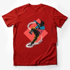 Colorful Breakdancer T-Shirt, Vibrant Dance Art Tee, Urban Street Dance Graphic Design Shirt, Hip-Hop Style Clothing Male T-Shirt Custom graphic T-Shirt.Customize your color Red Relaxed Fit Hip Hop T-shirt, Red Hip Hop T-shirt With Short Sleeves, Relaxed Fit T-shirt For Dance With Short Sleeves, Hip Hop Shirt With Graphic Print And Crew Neck, Hip Hop Graphic Print Crew Neck Shirt, Red Short Sleeve Hip Hop Top, Hip Hop T-shirt With Character Print For Fans, Hip Hop Short Sleeve Sports T-shirt, Hip Hop Graphic Crew Neck Shirt