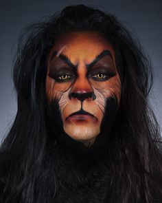 Scar Halloween Costume, Halloween Outfits Women, James Charles Palette, Animal Makeup, Arte Occulta, Face Paint Makeup, Face Art Makeup