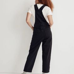 Madewell- Made Of 100 Percent Cotton Nonstretch Denim In Our Signature Washed Black, These Old-School Overalls Have Straight Legs And An Easy Fit. They're Laid-Back, Sure, But Also Stealth Sexy (Just How We Like It). 13 1/4" High Rise, Fitted Through Hip And Thigh, 16" Straight Leg Opening, 26" Inseam. 100% Cotton Nonstretch Denim. Do Well: For Each Pair Made At The Fair Trade Certified Saitex Factory, We Contribute To A Community Development Fund Managed By The Workers. Machine Wash. School Overalls, Community Development, Jean Overalls, The Fair, Madewell Jeans, Overalls Women, 100 Percent, Fair Trade, Madewell