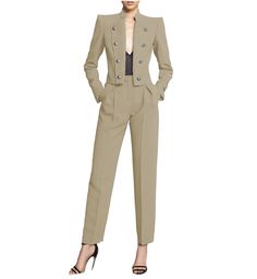 20% wool / 80% polyester. Flat. Include Blazer + Vest + Pants. Notch Lapel. Center Vent. Single Buttons. Real pocket. Full lined. Machine wash / Hand wash. Color or size customization please note in the order Womens Suit Vest, Slim Fit Blazer, 2 Piece Suit, Slim Fit Blazers, Blazer Vest, Suit Vest, Suit Fashion, Body Size, Suits For Women