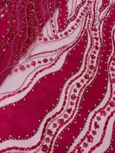 This high quality Fabric is measured in 5 Yards With Embroidered Beading and Sequin. It is soft, very delicate and beautiful. This high Quality Fabric is made with Fashion embroidered rhinestones can be used in making party wedding dresses, skirts, shawls, scarves and other other fashion apparels as you would like. Size : Length : 5 yards (180 inch). Width: 50 inch (Please allow slight deviation for the measurement data ,±1 inch) Material: 100% Polyester, Tulle Lace Fabric, Eco-Friendly embroide Elegant Pearl Embroidered Fabric For Celebration, Elegant Embellished Embroidered Fabric For Celebration, Pink Beaded Embroidered Fabric For Party, Festive Pink Embroidered Fabric With Pearl Detail, Festive Pink Pearl Embroidered Fabric, Beaded Organza Embroidered Fabric For Party, Beaded Organza Embroidered Fabric For Wedding, Elegant Pink Embroidered Fabric For Festive Occasions, Festive Pink Pearl-embroidered Fabric