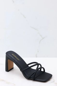 Gorgeous Black Sandals - High Heel Sandals | Red Dress