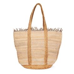 Included: one tote bag Sizing: 18.5"W x 14.5"H x 10.5"D Stunning artisan handbag, this spacious bag can carry it all! Woven tapestry with mixed materials, ornate handles, and zippered interior pocket. Perfect for a day by the pool! Woven Tapestry, Tapestry Weaving, The Pool, Straw Bag, Handles, Tapestry, Pool, Tote Bag, Handbags