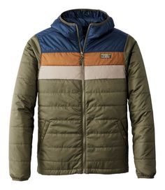 Our Mountain Classic hooded jacket has it all: iconic style, lightweight warmth and weather protection, all at a great price. Best with midweight layer. Falls at hip. Center back length: Regular 27", Tall 29". Slightly Fitted. Insulation: 55% recycled polyester, 45% polyester. Shell and lining: 100% polyester. Machine wash and dry. Wind Resistant: Yes Insulation: Yes, 80-gram ColdShield™ lightweight thermal synthetic insulation Hooded: Yes, attached insulated hood Zippers: Full-zip front Weight: Tactical Camping, Ll Bean Men, Man O, Iconic Style, Survival Gear, Mens Outerwear, Ll Bean, L L Bean, Canada Goose Jackets