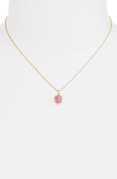 An Iridescent, lab-grown opal pendant brings everyday enchantment to this delicate chain necklace. 17" length; 3/8"W x 1/4"L pendant Due to natural variation, stone or shell color may vary 14k-gold plate or rhodium plate/lab-grown opal Imported Gold Pink Opal Necklace For Gift, Gold Pink Opal Necklace For Gifting, Pink Opal Gemstone Pendant Necklace, Delicate Opal Chain Jewelry Gift, Delicate Opal Chain Jewelry For Gifts, Delicate Opal Chain Jewelry As Gift, Opal Jewelry With Delicate Chain As Gift, Pink Opal Pendant Necklace As A Gift, Delicate Pink Opal Jewelry Gift