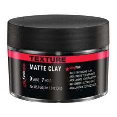 Sexy Hair Matte Texturizing Hair Clay - 1.8 oz. Hair Clay, Light Film, Hair Control, Wild Hair, Ulta Beauty, Dry Hair, Beauty Gift, Textured Hair, Shinee