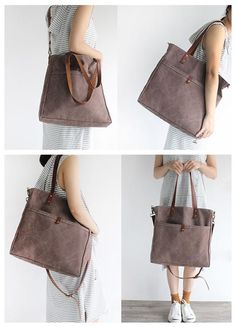 HANDMADE CANVAS TOTE BAG MESSENGER BAG - Hipimi Messenger Bag School, Sac En Cuir Diy, Desain Tote Bag, Canvas Leather Tote, Handmade Canvas, Soft Leather Bag, Messenger Handbags, Personalized Canvas, Bag School