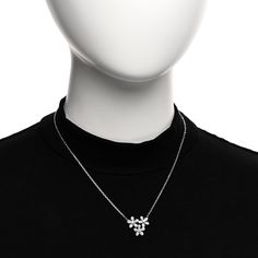 This is an authentic VAN CLEEF & ARPELS 18K White Gold Diamond Socrate 3 Flower Pendant Necklace. The necklace is crafted of 18 karat white gold and features three flower motifs accented with diamonds, approximately .91 total carat weight. Authentic Vans, Flower Motifs, Van Cleef And Arpels, Flower Pendant Necklace, Van Cleef Arpels, Van Cleef, Flower Pendant, White Gold Diamonds, Gold Diamond