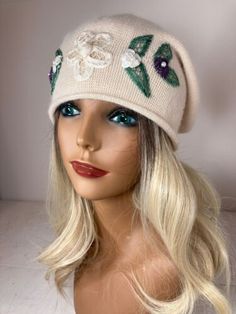 Warm Cream Beanie One Size, Cream Knitted Beanie One Size, One Size Cream Beanie For Fall, Cream Soft Hat, One Size Fits Most, Cream Beanie Hat As Gift, Trendy Cream Hat One Size, Beige One Size Beanie, Spring Beanie One Size, Cream Beanie One Size Fits Most