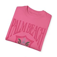 Palm Beach Crest Front Print T Shirt – BRYKNOLO LLC Dye T Shirt, Palm Beach, Print T Shirt